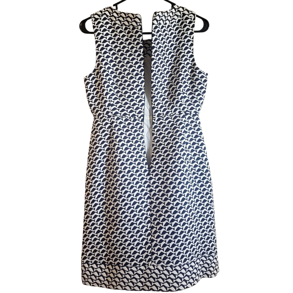 Vineyard Vines Dress Womens Navy White Whale Pattern 4 Lined Zippered Classic - Picture 3 of 11